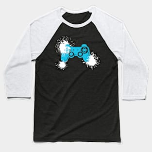 Gaming Controller Paint Splatters Color Splash Gift Baseball T-Shirt